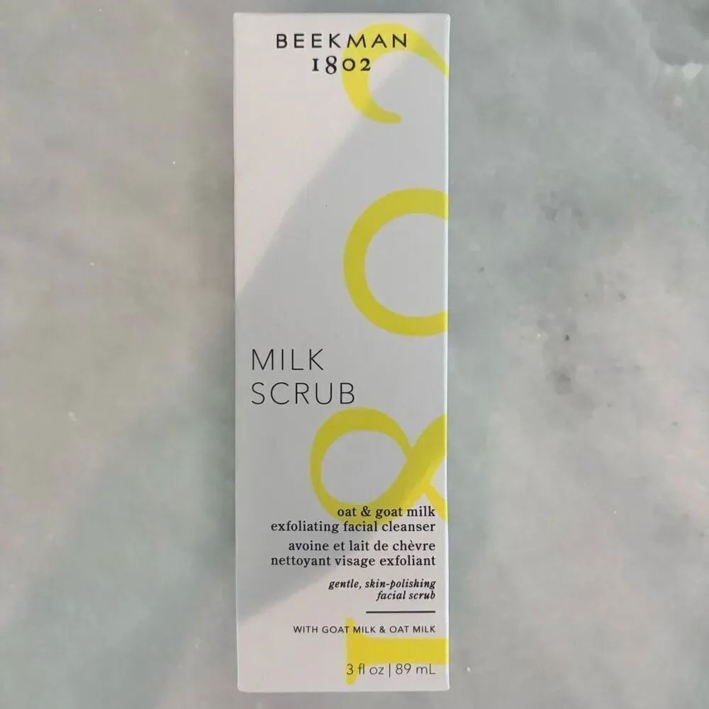 NWT Beekman 1802 Oat & Goat Milk Exfoliating Facial Cleanser Milk Scrub 89ml